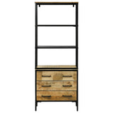 Highboard with Drawer Brown 70 x 35 x 180 cm Solid Mango Wood 3310126