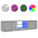 TV Cabinet with LED Lights Grey Sonoma 140x40x36 cm 822682