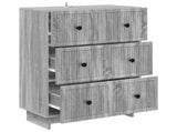 Drawer Cabinet Grey Sonoma 66 x 34.5 x 90 cm Engineered Wood 893921