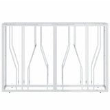Console Table 110x30x70 cm Stainless Steel and Glass 350025