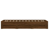 Bed Frame with Drawers without Mattress Brown Oak 75x190 cm Small Single 3207335