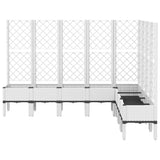 Garden Planter with Trellis White 200x160x142 cm PP 367944