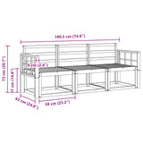 Outdoor Sofa Set 3 pcs Natural 3365947