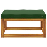 Sectional Footrest with Cushions 100% polyester Solid Acacia 42028321