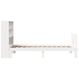 Bookcase Bed without Mattress White 90x190cm Single Solid Wood Pine 3322653