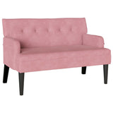 Chesterfield Bench Pink 112 x 65.5 x 75 cm Velvet 42019289