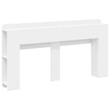 Headboard Cabinet with Storage White Engineered Wood 8001219