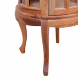 Vitrine Cabinet Natural 50x50x76 cm Solid Mahogany Wood 283844