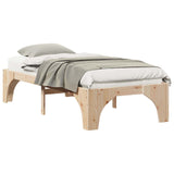 Bed Frame Brown 100 x 200 cm Solid Pine Wood 873001
