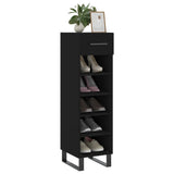 Shoe Cabinet Black 30x35x105 cm Engineered Wood 829701