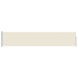 Patio Retractable Side Awning 100x500 cm Cream 48383