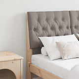 Upholstered Headboard Taupe 120 cm Solid Pine Wood 879352
