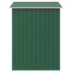 Garden Storage Shed Green Metal 204x132x186 cm 42909