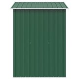 Garden Storage Shed Green Metal 204x132x186 cm 42909
