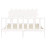 Bed Frame without Mattress White 140x200 cm Solid Wood Pine 3193467