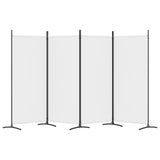 4-Panel Room Divider White 346x180 cm Fabric 350262