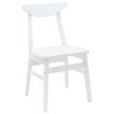 Dining Chairs 2 pcs White 42 x 47.5 x 81 cm Solid Rubber Wood 42020435