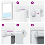 Roller Blind Blackout 160 x 175 cm White 240136