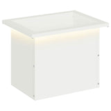 Garden Planter with LED White 30 x 40 x 30 cm Steel 8008072
