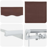 Retractable Awning Brown 400 x 200 cm Fabric 3329819