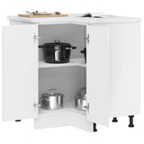 Kitchen Corner Base Cabinet Kalmar High Gloss White Engineered Wood 853509