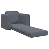 Folding Sofa Bed Dark Grey 98 x 71 x 83 cm Velvet 42030504