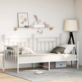 Daybed Frame White 100 x 200 cm Steel 42002675