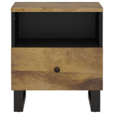 ZNTS Bedside Cabinet Solid Wood Mango&Engineered Wood 350654