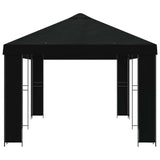 Garden Gazebo 6 x 3 m Black Polyester and Steel 190 3376016