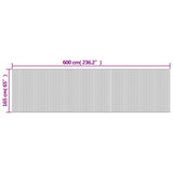 Room Divider Light Natural Width 600 cm Height 165 cm Bamboo 377007