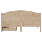 Bed Frame without Mattress 135x190 cm Double Solid Wood Pine 3301797