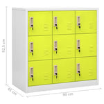 ZNTS Locker Cabinets 5 pcs Light Grey and Green 90x45x92.5 cm Steel 3095246