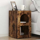 Bedside Table Smoked Oak 29.5 x 33.5 x 50 cm Engineered Wood 891234