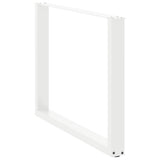 Dining Table Legs U-Shaped 2 pcs White 100x cm Steel 4013197