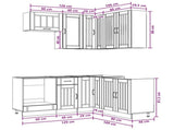 Kitchen Unit LUCCA 8 pcs White Engineered Wood 3438391