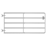 5 Bar Field Gate Steel x90 cm Silver 145985