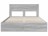 Bed Frame with Drawer Grey Sonoma 120 x 190 cm Engineer Wood 3409862
