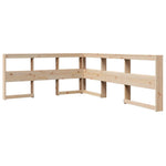 ZNTS Bookcase Bed without Mattress 135x190 cm Solid Wood Pine 3324332