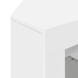 Corner LED TV Cabinet White 100x40x68cm Engineered Wood 889785