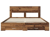 Bed Frame with Headboard Old Wood 140 x 190 cm Engineered Wood 3409985