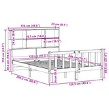 Bookcase Bed without Mattress 120x200 cm Solid Wood Pine 3321702