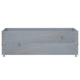 Garden Planter Grey 120x80 cm Solid Wood Pine 3295849