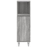 3 Piece Bathroom Furniture Set Grey Sonoma Engineered Wood 3190227