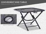 3pcs Folding Zero Gravity Chairs Sun Lounger Table Set w/ Cup Holders Reclining Garden Yard Pool, T3398P320000