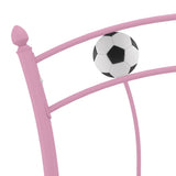 Bed Frame Pink Powder-coated metal Single Durable Bed Frame 324747