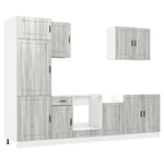 ZNTS 7 Piece Kitchen Cabinet Set Kalmar Grey Sonoma Engineered Wood 3314787