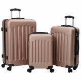 Suitcase with Lock 3 pcs Rose Gold 50 x 31 x 78 cm ABS Plastic 42006241