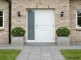 Garden Planter with LED 2 pcs Silver 40 x 40 x 40 cm 8008135