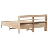 Bed Frame without Mattress 150x200 cm King Size Solid Wood Pine 3306885