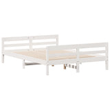 Bed Frame without Mattress White 140x200 cm Solid Wood Pine 842787